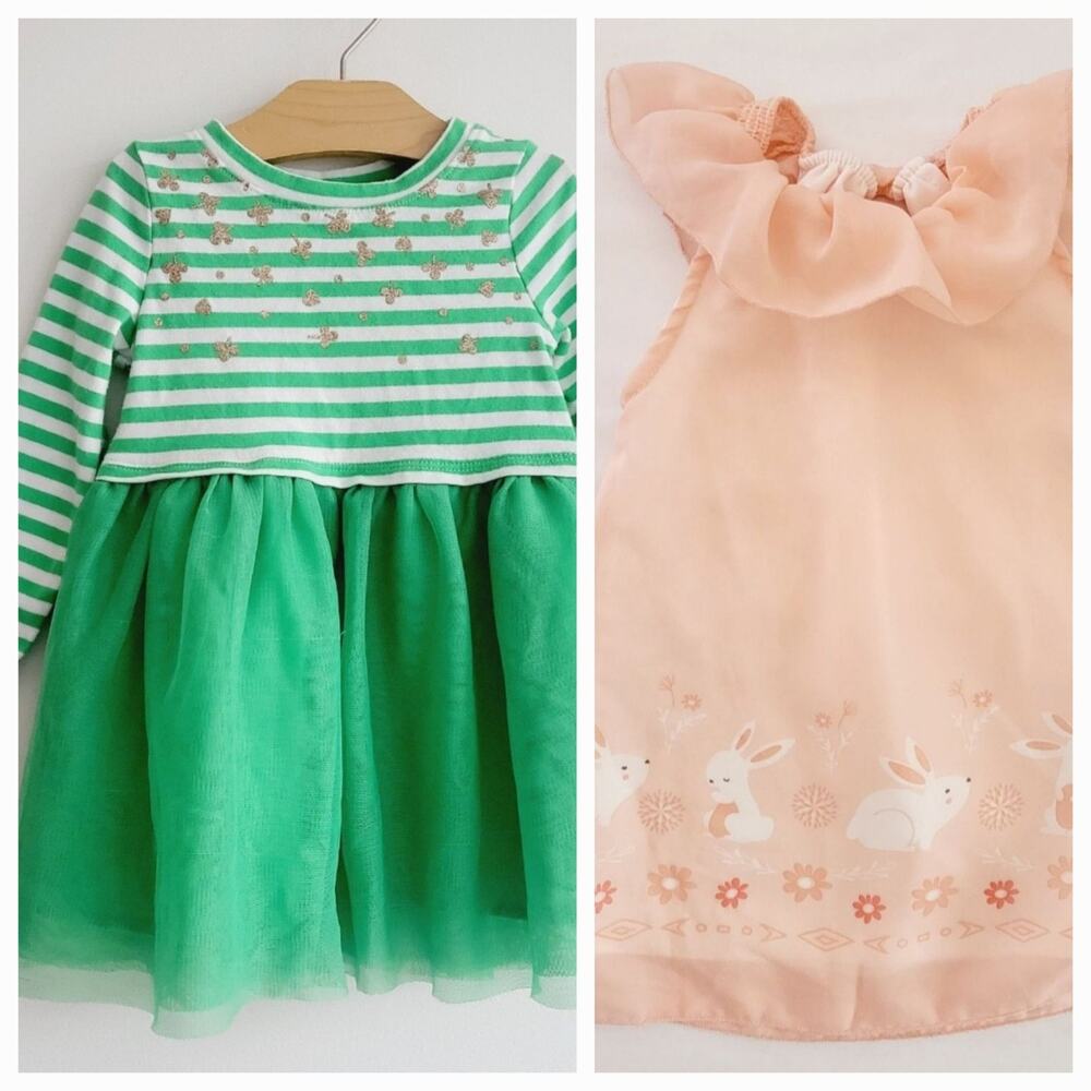 18M Dress bundle shamrock and bunny